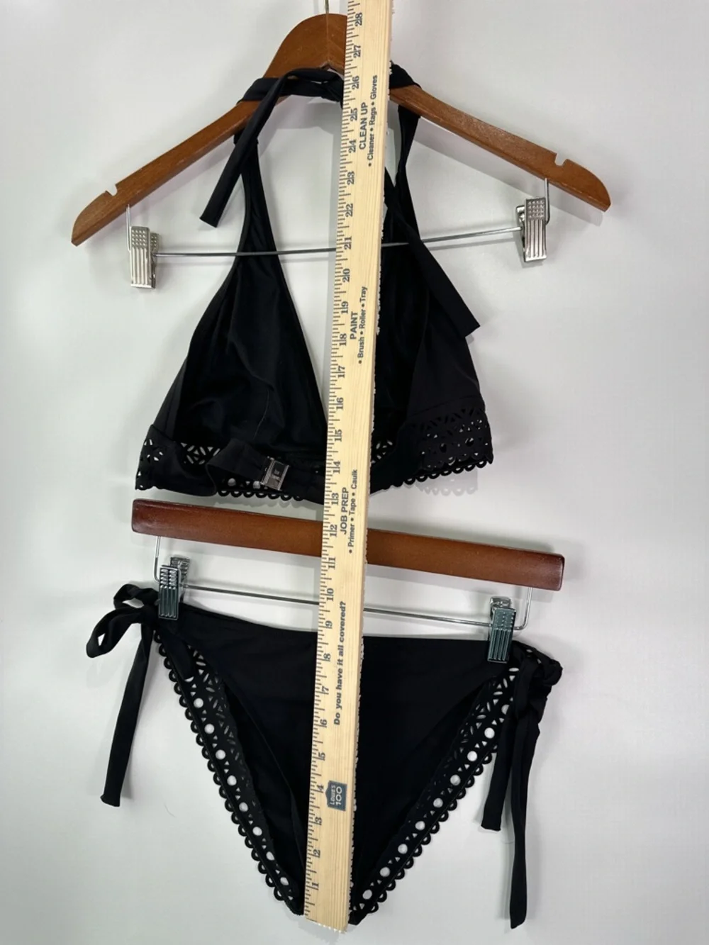 Lise Charmel Ajourage Couture Laser Cut Halter Bikini Set Black L